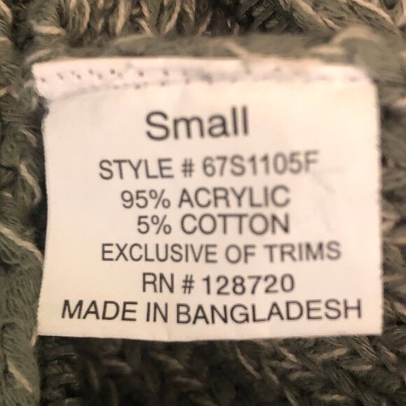 Quinn green sweater with zippers sz S - Picture 7 of 9